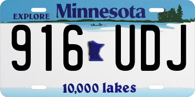 MN license plate 916UDJ