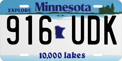 MN license plate 916UDK