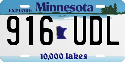 MN license plate 916UDL