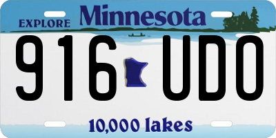 MN license plate 916UDO
