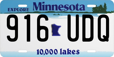 MN license plate 916UDQ