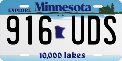 MN license plate 916UDS