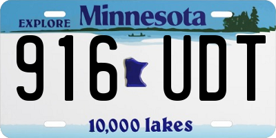 MN license plate 916UDT