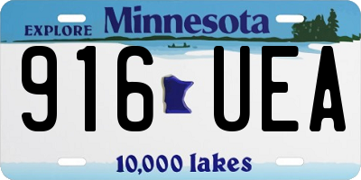 MN license plate 916UEA