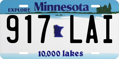 MN license plate 917LAI