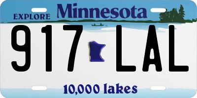 MN license plate 917LAL