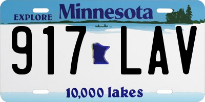 MN license plate 917LAV