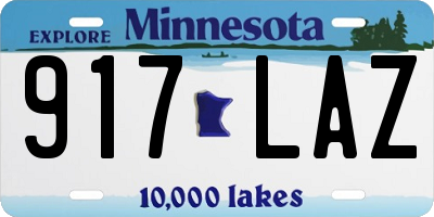 MN license plate 917LAZ