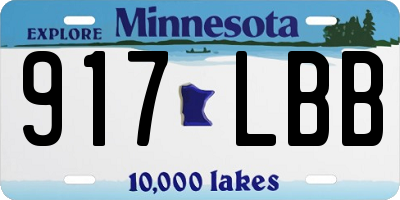 MN license plate 917LBB