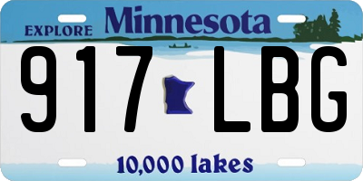 MN license plate 917LBG
