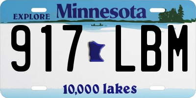 MN license plate 917LBM