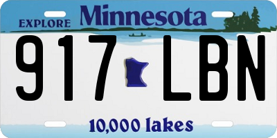 MN license plate 917LBN