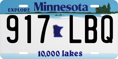 MN license plate 917LBQ