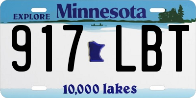MN license plate 917LBT