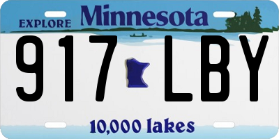 MN license plate 917LBY