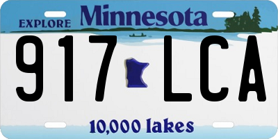 MN license plate 917LCA