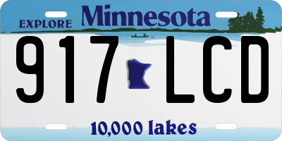 MN license plate 917LCD