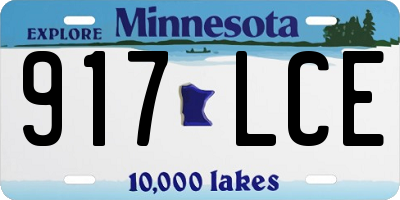 MN license plate 917LCE