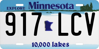 MN license plate 917LCV