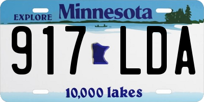 MN license plate 917LDA