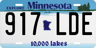 MN license plate 917LDE