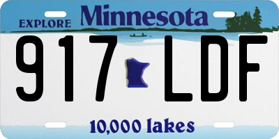 MN license plate 917LDF