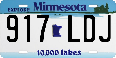 MN license plate 917LDJ