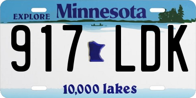 MN license plate 917LDK
