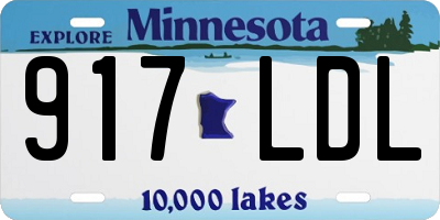 MN license plate 917LDL