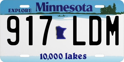 MN license plate 917LDM