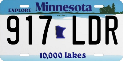 MN license plate 917LDR