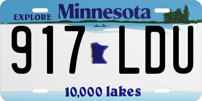 MN license plate 917LDU