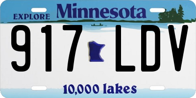 MN license plate 917LDV