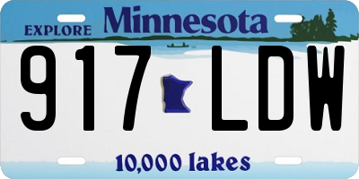 MN license plate 917LDW