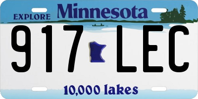 MN license plate 917LEC