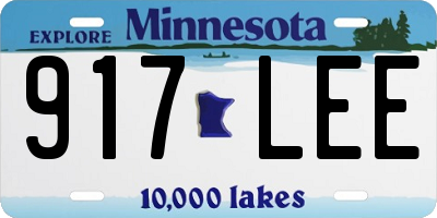 MN license plate 917LEE