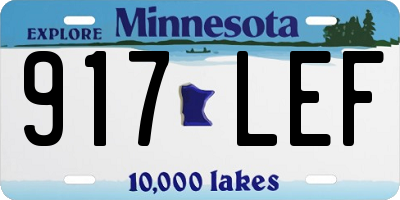 MN license plate 917LEF
