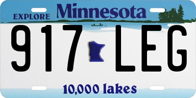 MN license plate 917LEG
