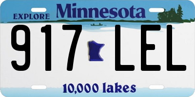 MN license plate 917LEL