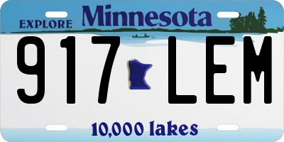 MN license plate 917LEM