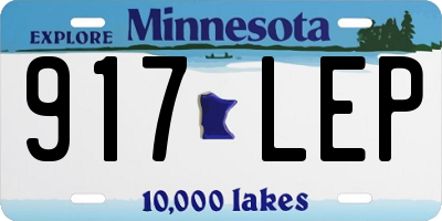 MN license plate 917LEP