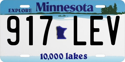 MN license plate 917LEV