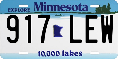 MN license plate 917LEW