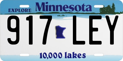 MN license plate 917LEY