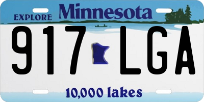 MN license plate 917LGA