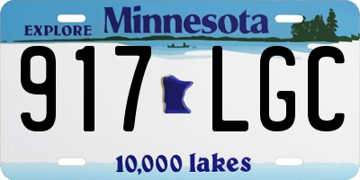 MN license plate 917LGC