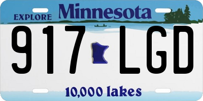 MN license plate 917LGD