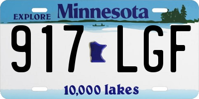 MN license plate 917LGF