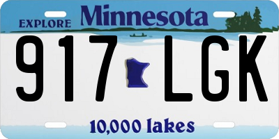 MN license plate 917LGK