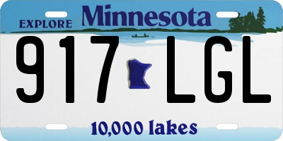 MN license plate 917LGL